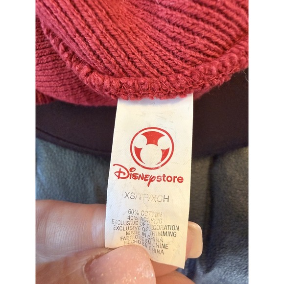 Vintage Mickey Mouse Red XS Beanie Auto Racing 28‎ Flag Checkers Hat Cap Unisex main image 16